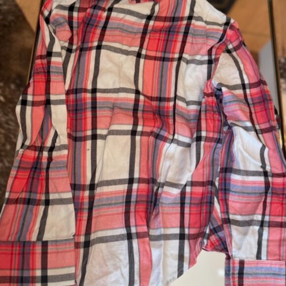 NWOT Victoria's Secret Turquoise & Pink Plaid Lightweight Flannel PJs - Size S - Picture 9 of 9